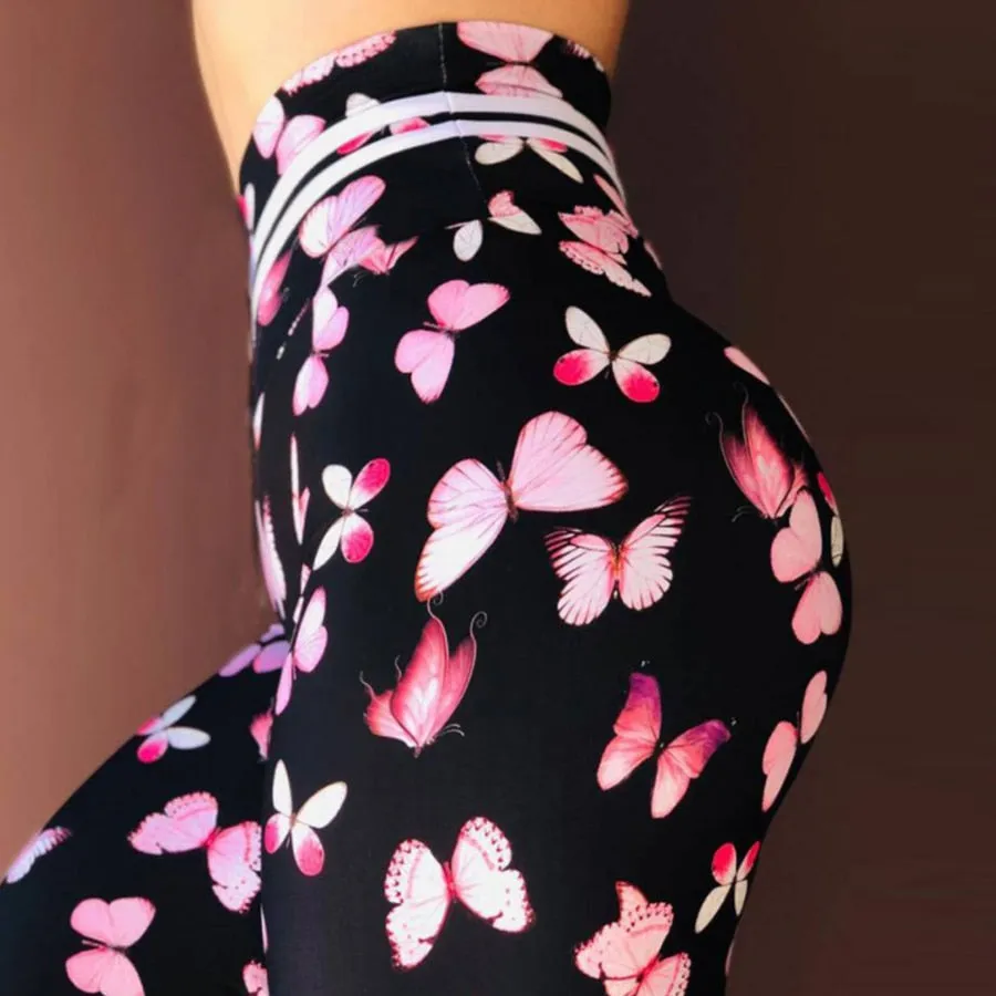 3D Butterfly Printing Leggings