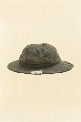 Addict Clothes x HW Dog & Co Linen Fatigue Hat - Army Green