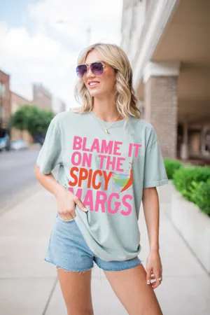 Blame It On The Spicy Margs Bay Comfort Colors Graphic Tee