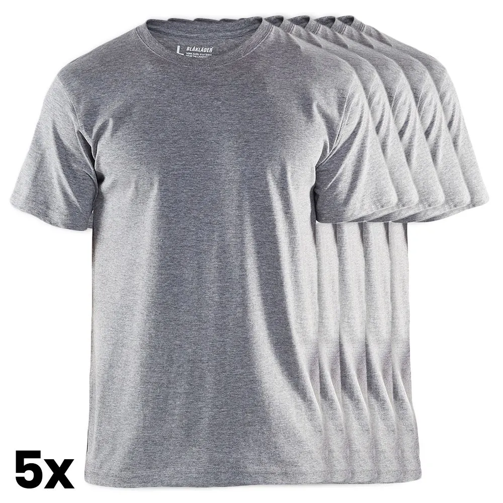 Bl&#xE5;kl&#xE4;der&#x20;3325-1043&#x20;T-shirt&#x20;5-Pack&#x20;-&#x20;Grey&#x20;Melange