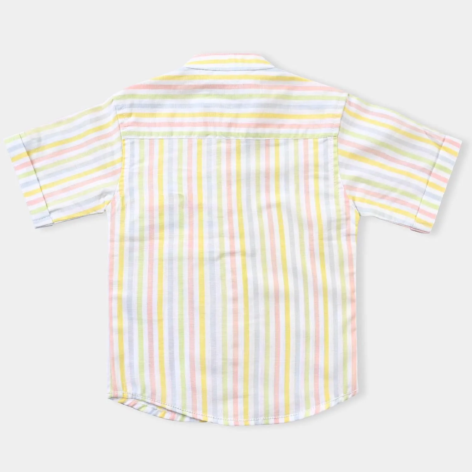 Boys Yarn Dyed Casual Shirt H/S-C.Stripe