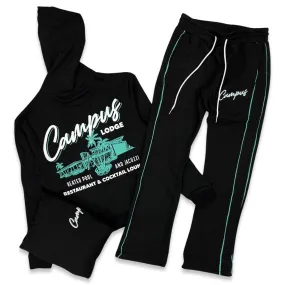 Campus Lodge Black Flare Jogging Set