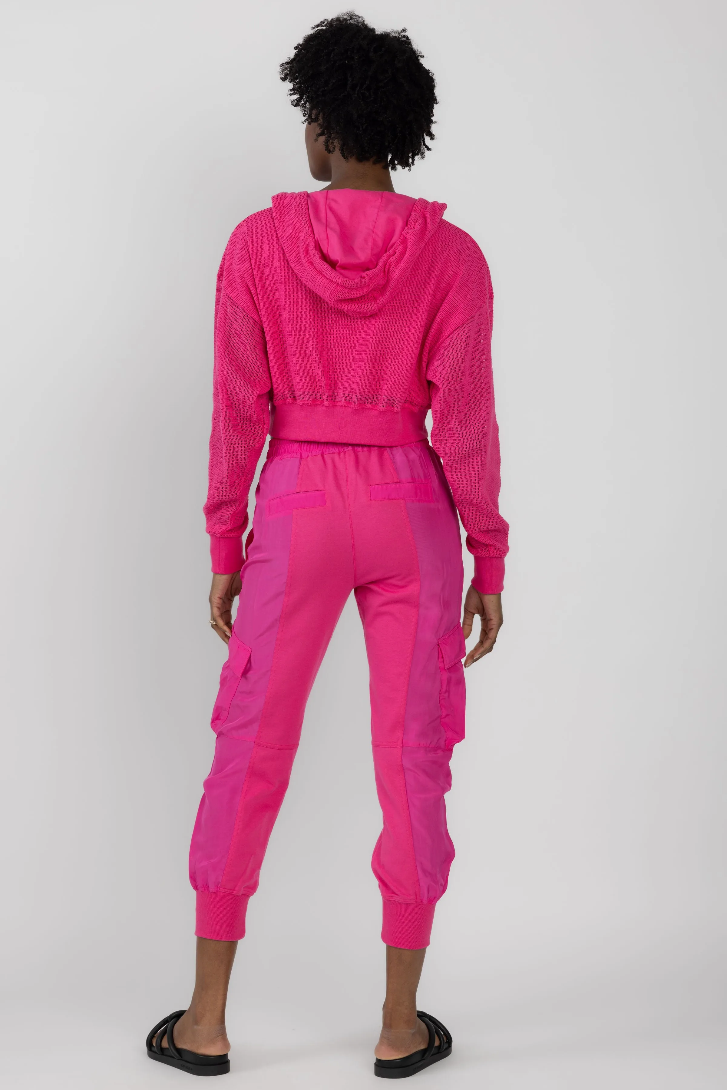 Cargo Jogging Pant in Fucsia