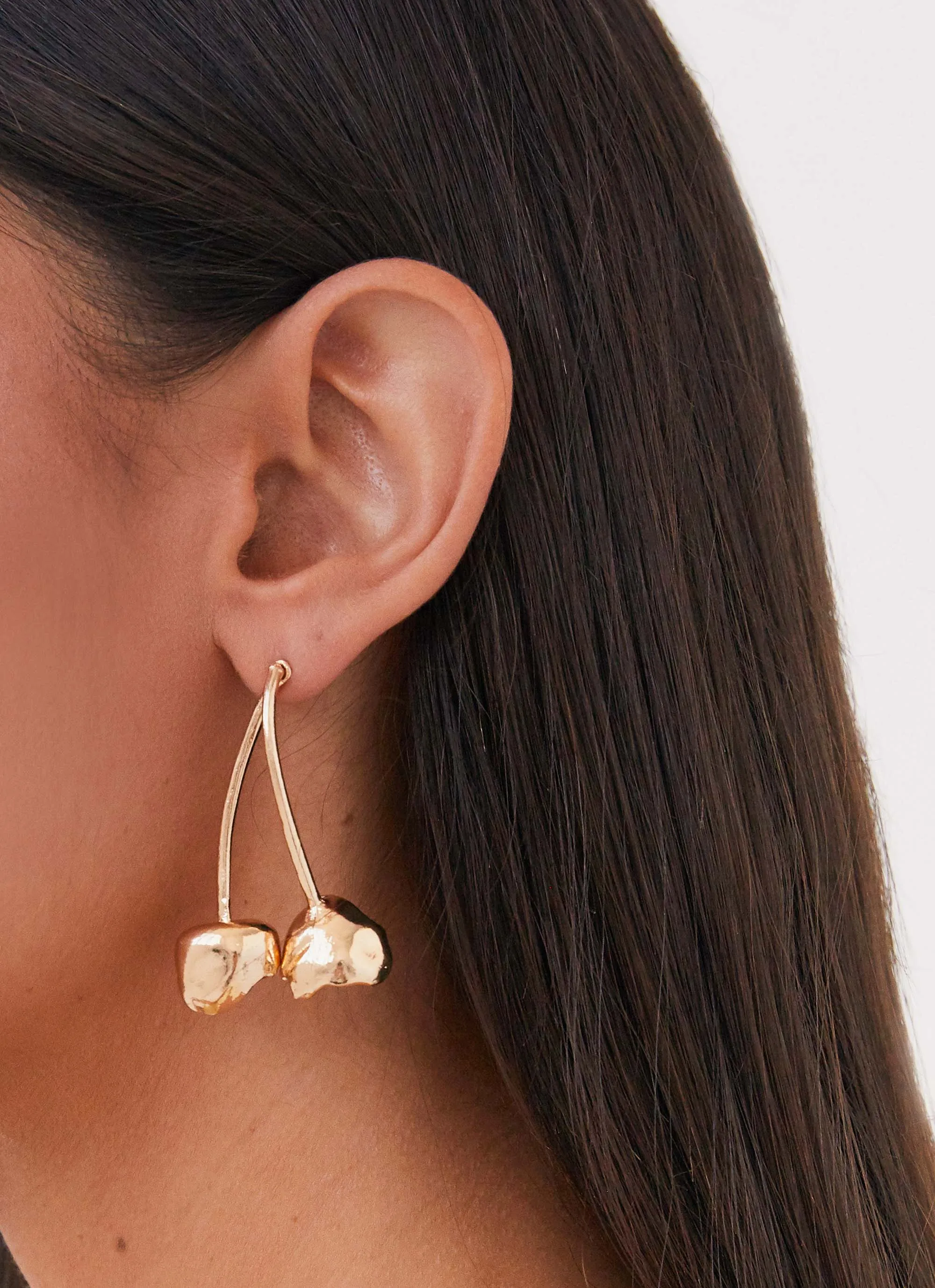 Cherry Forever Earrings - Gold