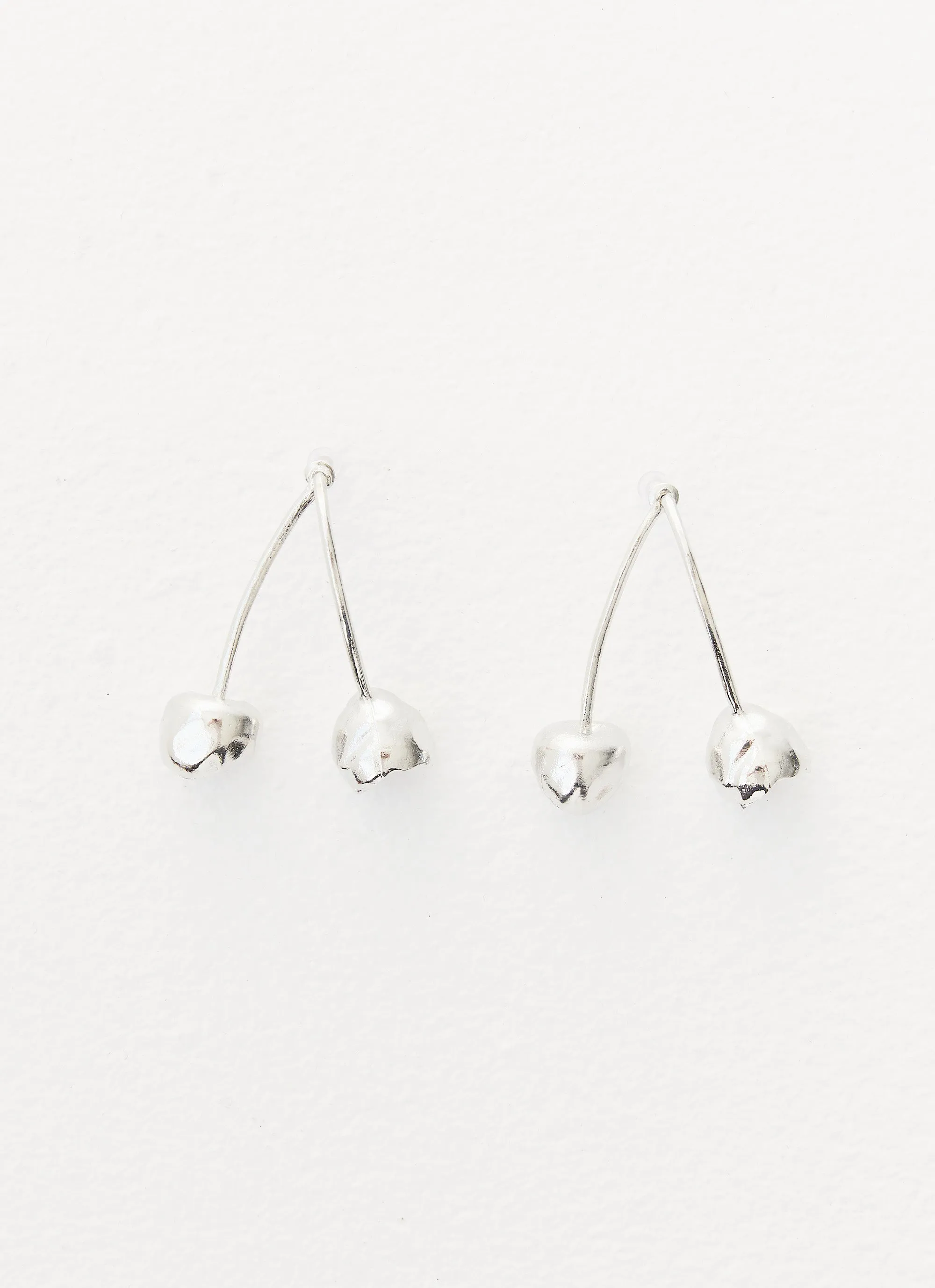 Cherry Forever Earrings - Silver