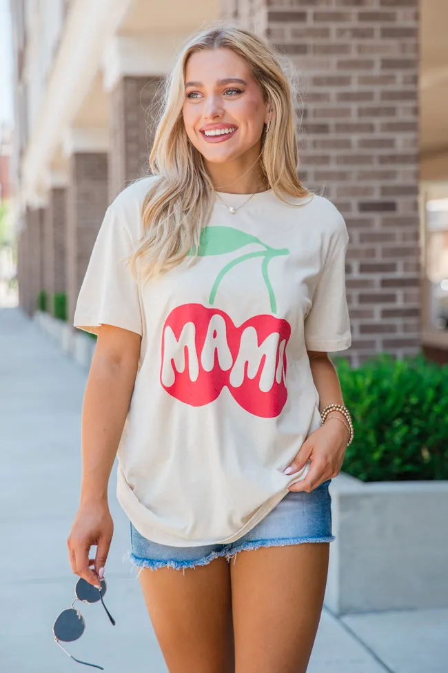 Cherry Mama Ivory Oversized Graphic Tee