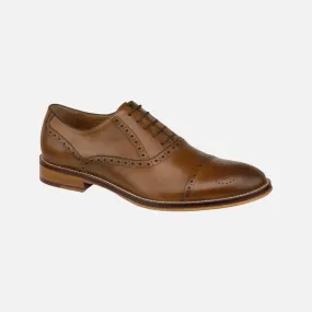 Conard Tan Cap Toe Dress Shoe for Men by Johnston & Murphy