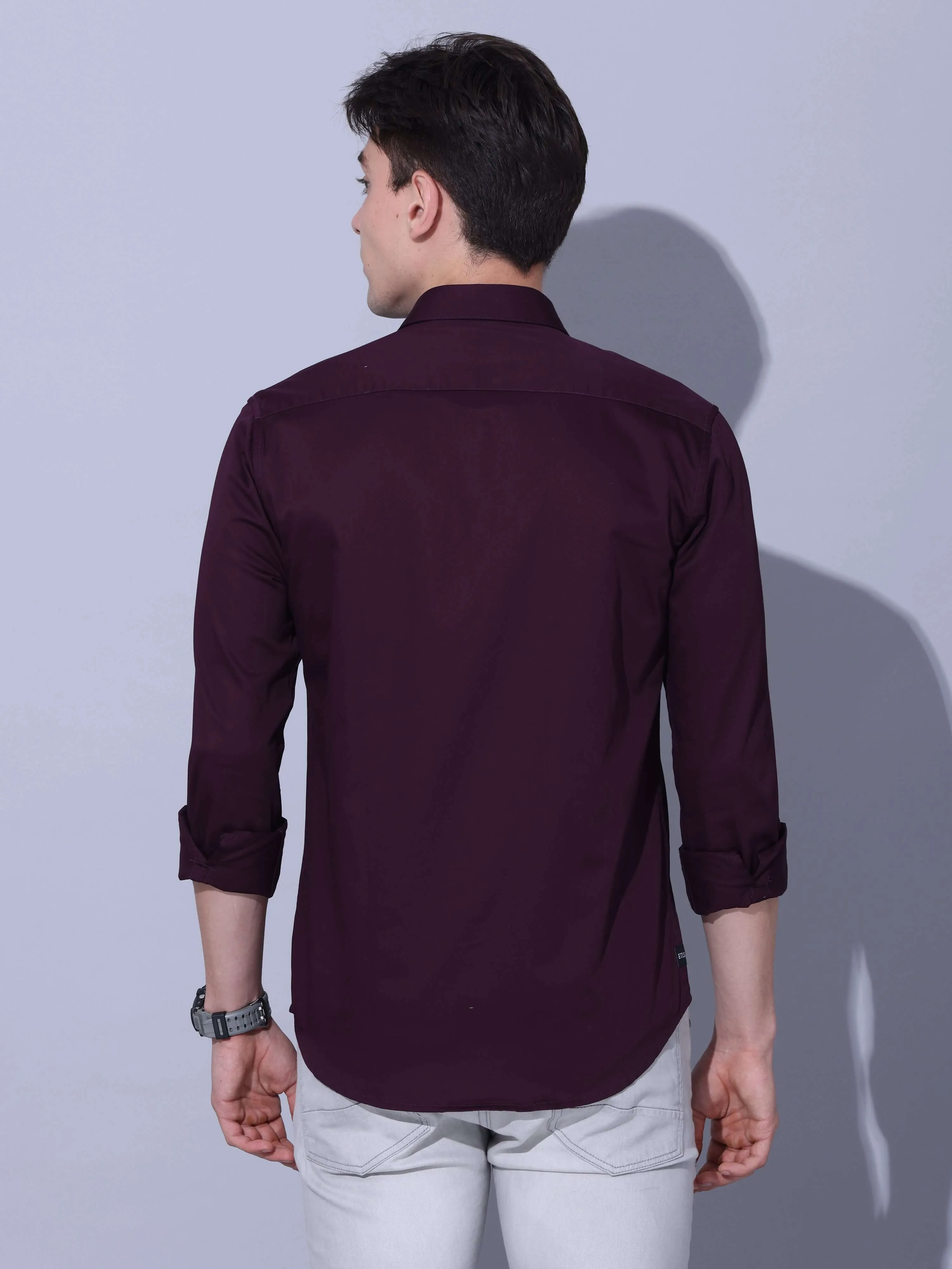 Dark Wine Casual Shirt