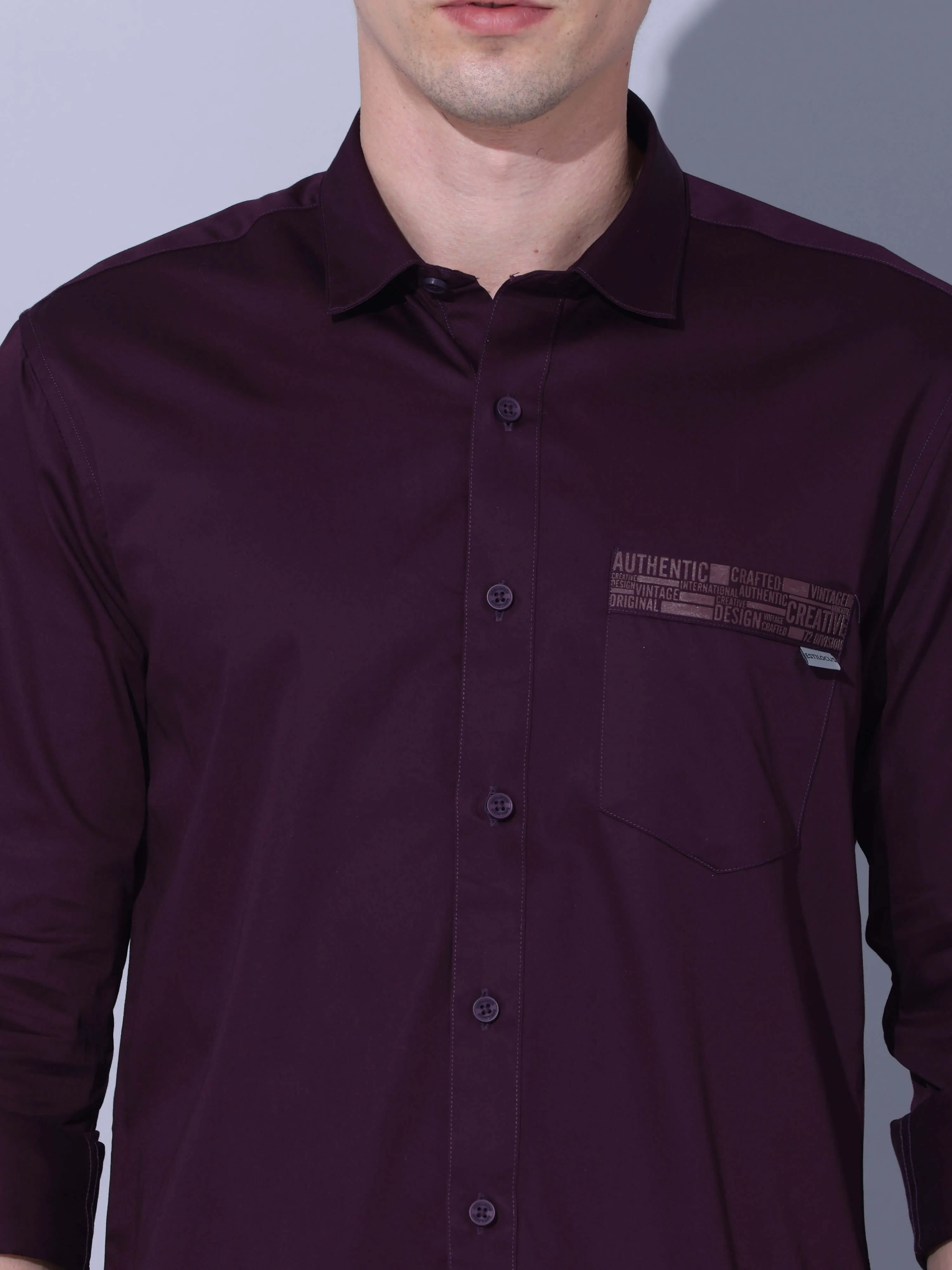 Dark Wine Casual Shirt