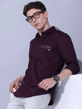 Dark Wine Casual Shirt