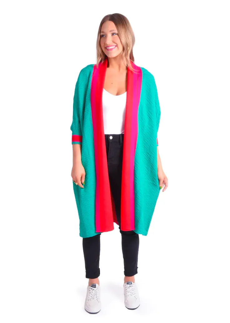 Demi Duster | Green Monogram - XXS