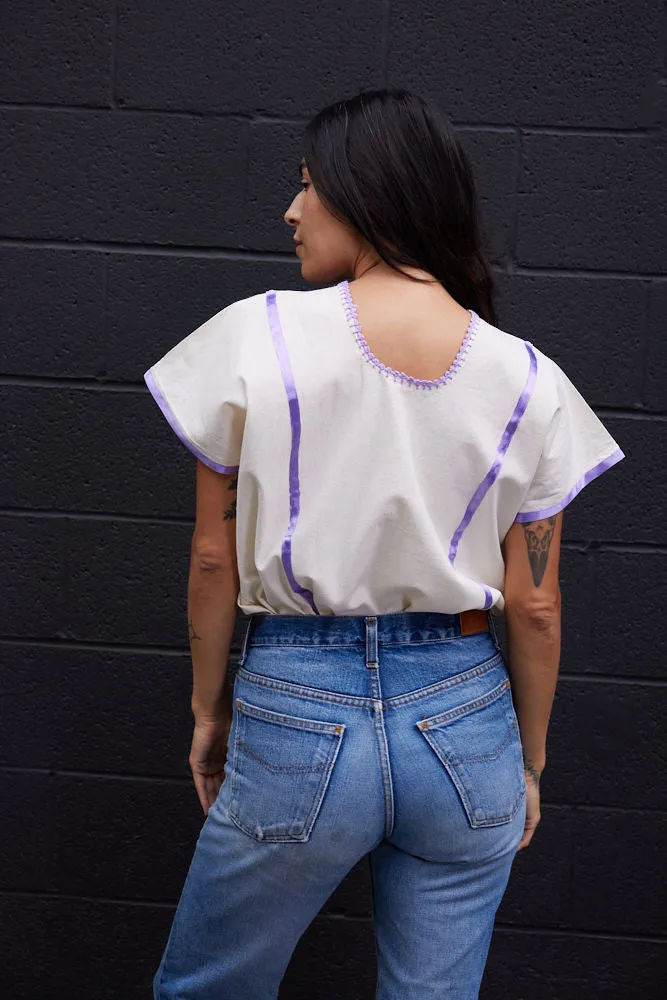 FLOR BOHO BLOUSE / LILAC