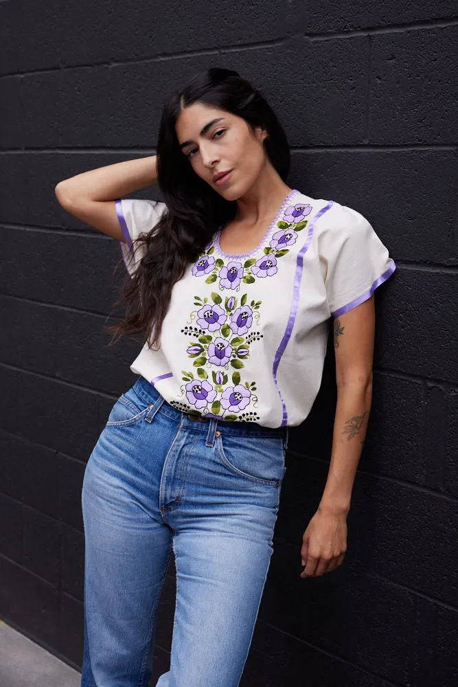 FLOR BOHO BLOUSE / LILAC