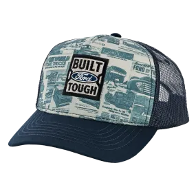 Ford Built Ford Tough Vintage Flat Bill Trucker Hat