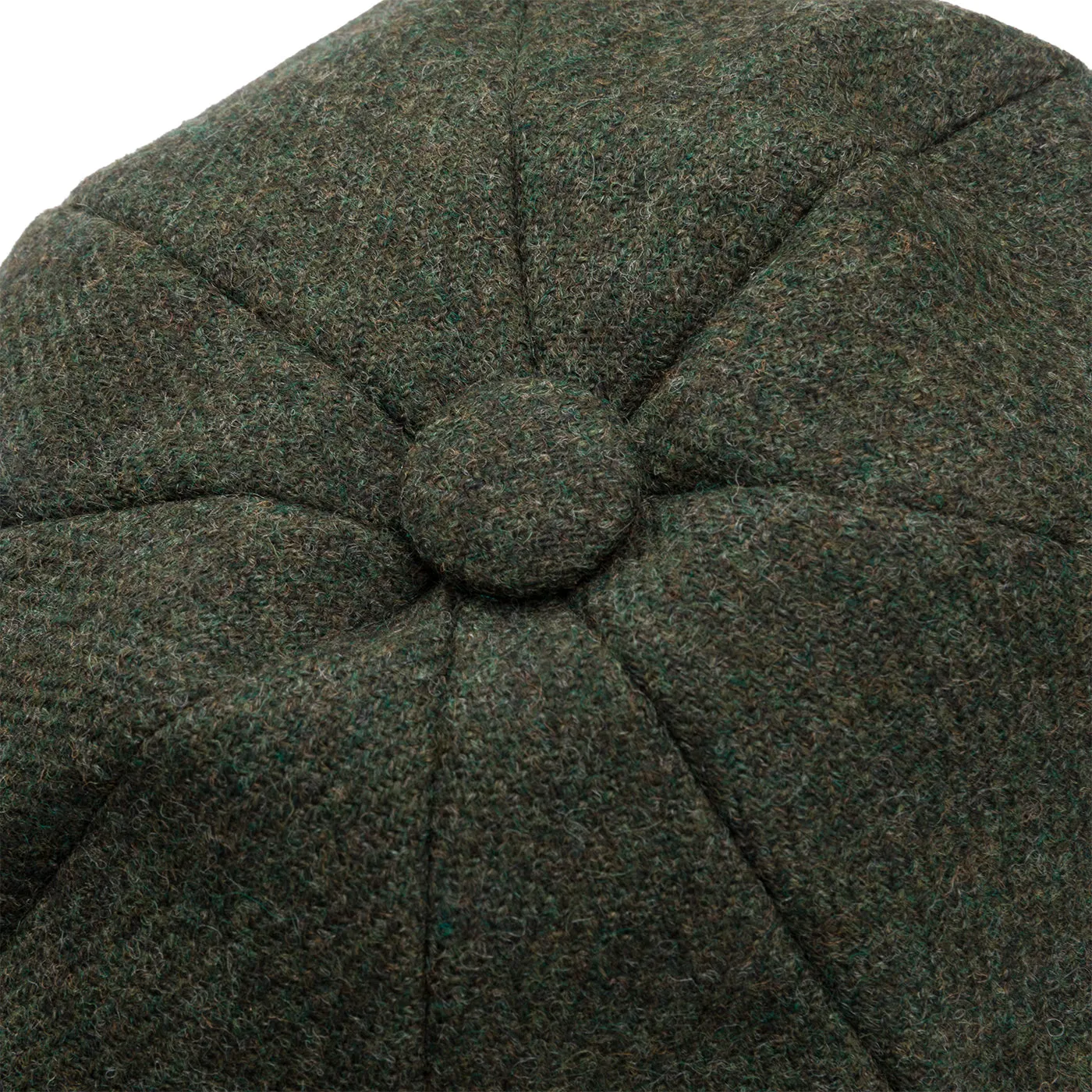 Fox Tweed Forest Green Twill 30's 8 Panel Cap