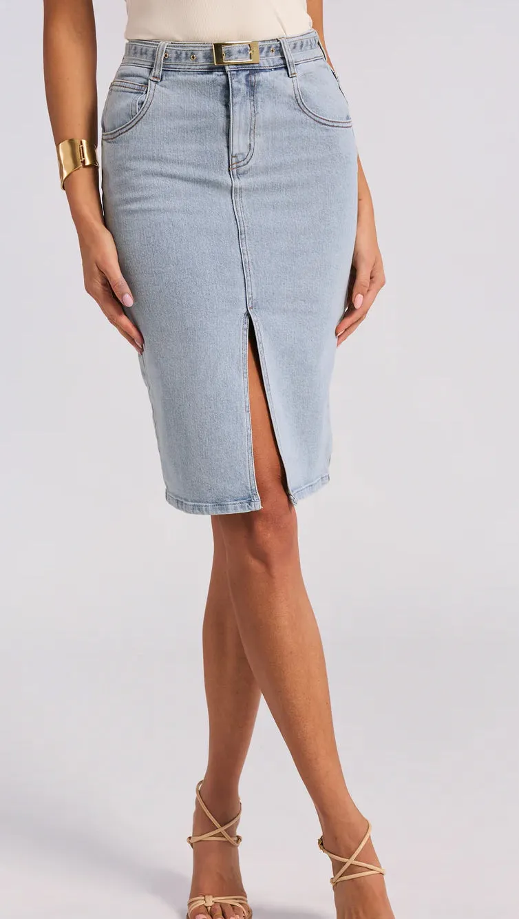 Generation Love - Luanne Denim Skirt - Light Blue