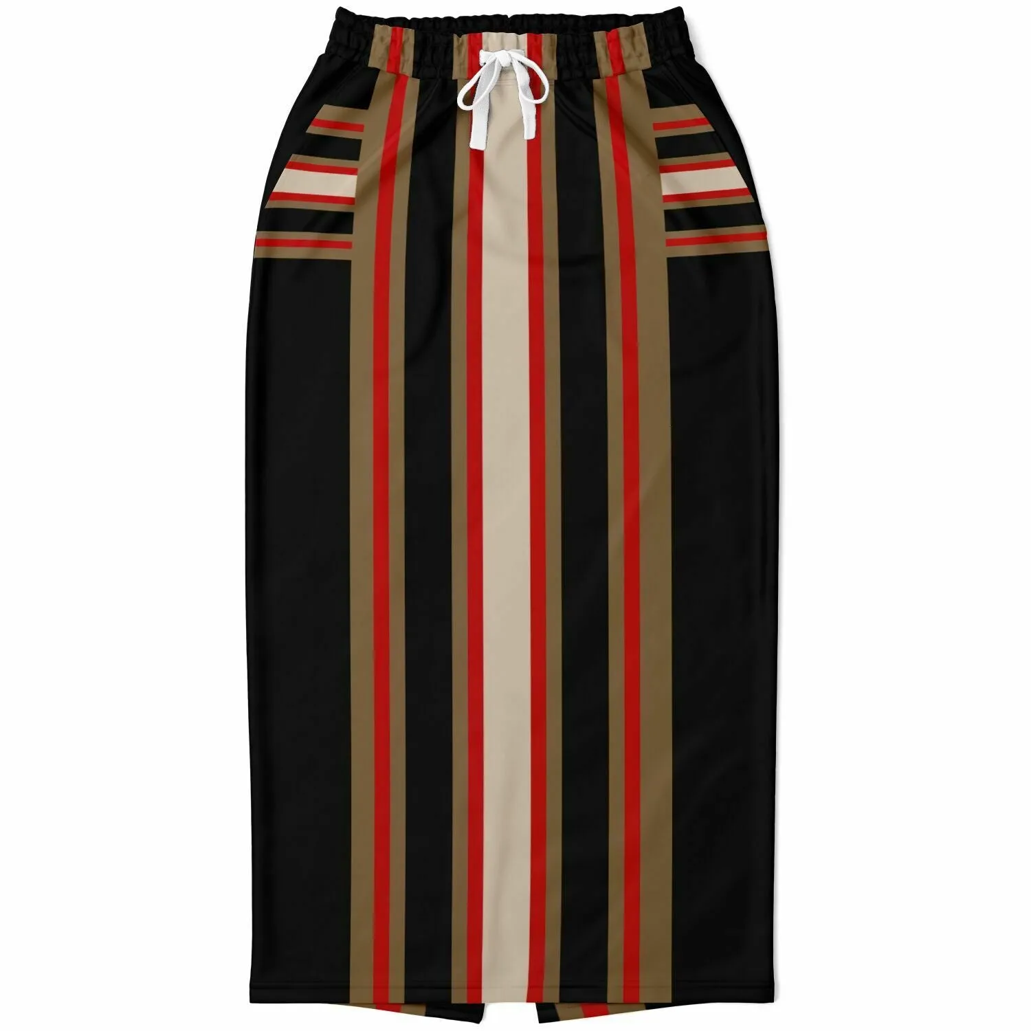 Gold Line Black Eco-Poly Long Pocket Skirt