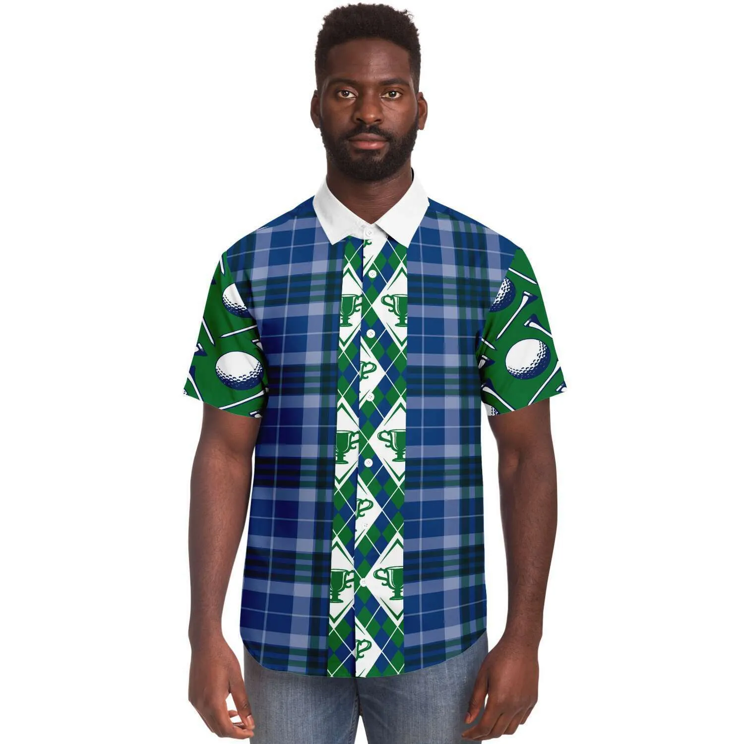 Golf Edinburgh Short Sleeve Button Down Shirt