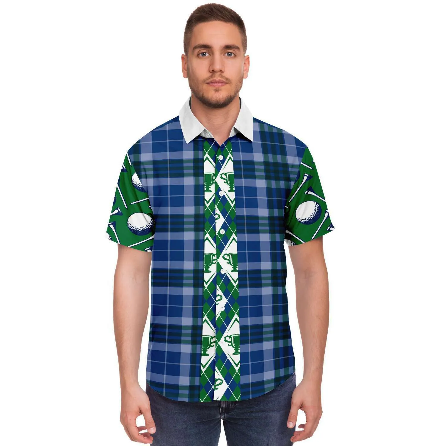 Golf Edinburgh Short Sleeve Button Down Shirt