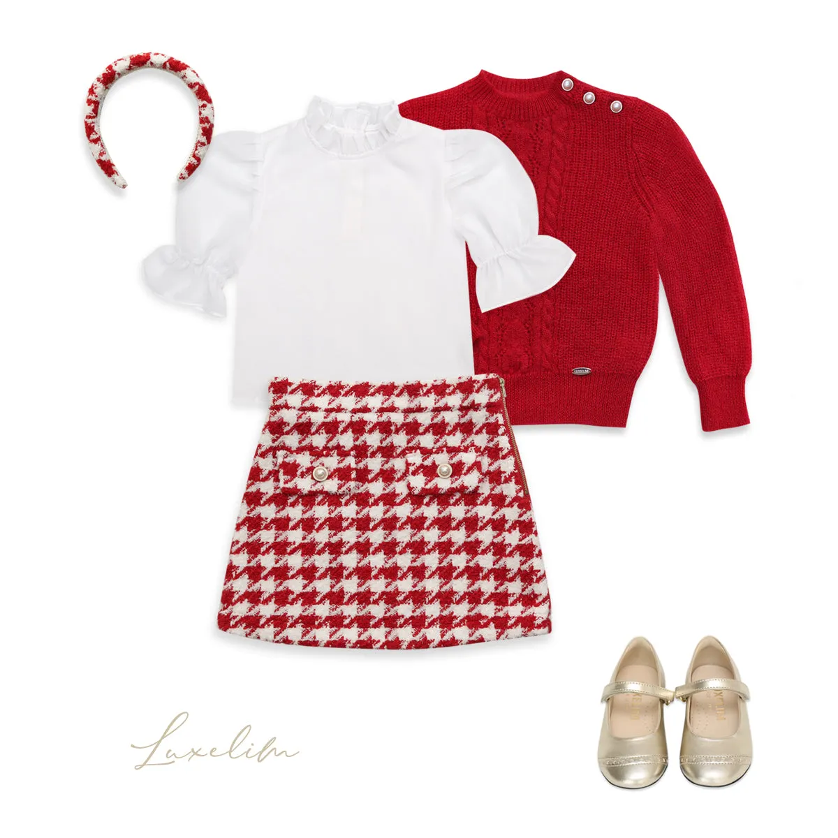 Isla Houndstooth skirt