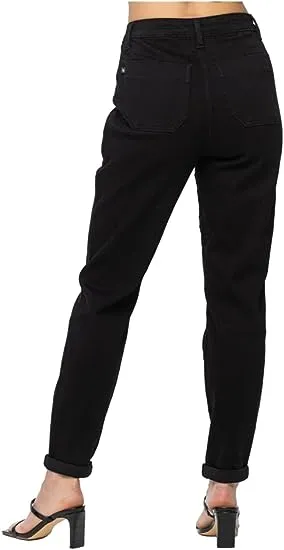 Judy Blue HW Jet Black DBL. Roll Cuff Jogger