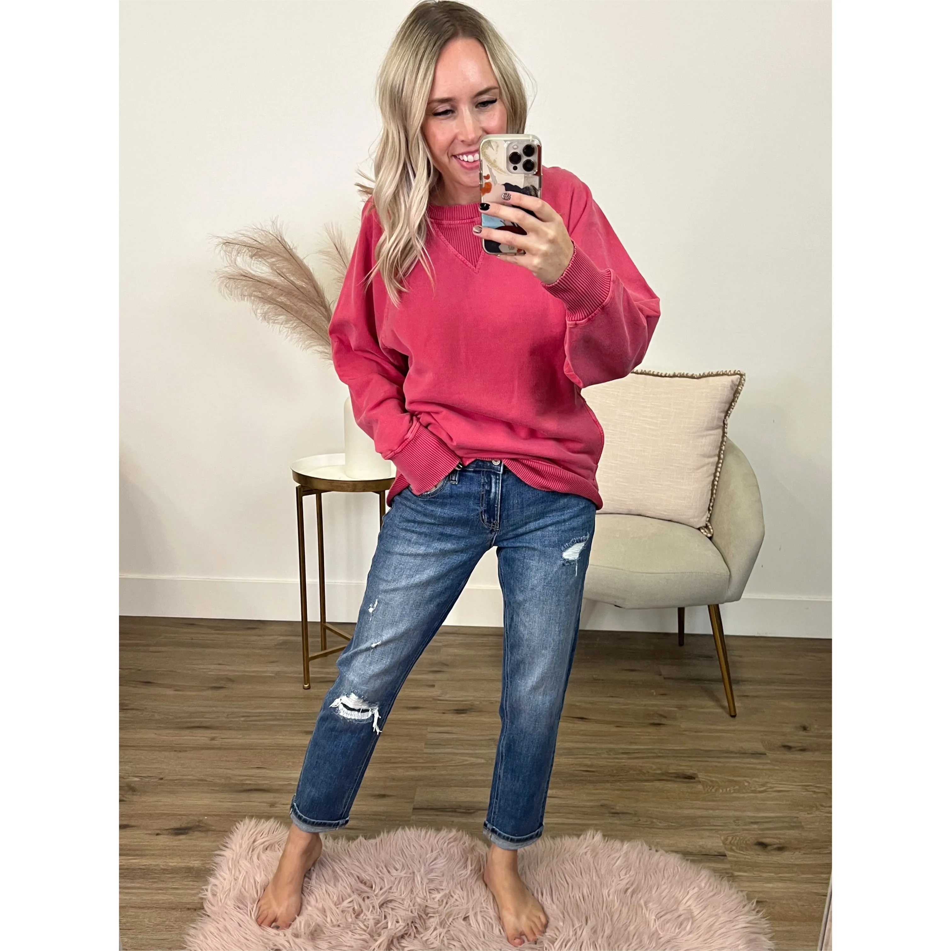 KanCan Haven Patched Boyfriend Jeans - Regular and Plus