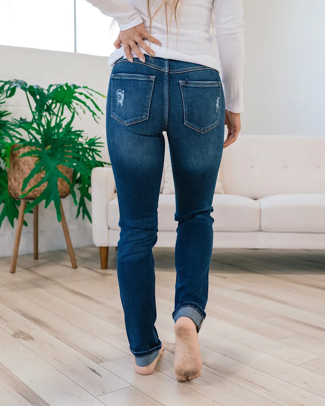 KanCan Kelsey Patched Straight Jeans