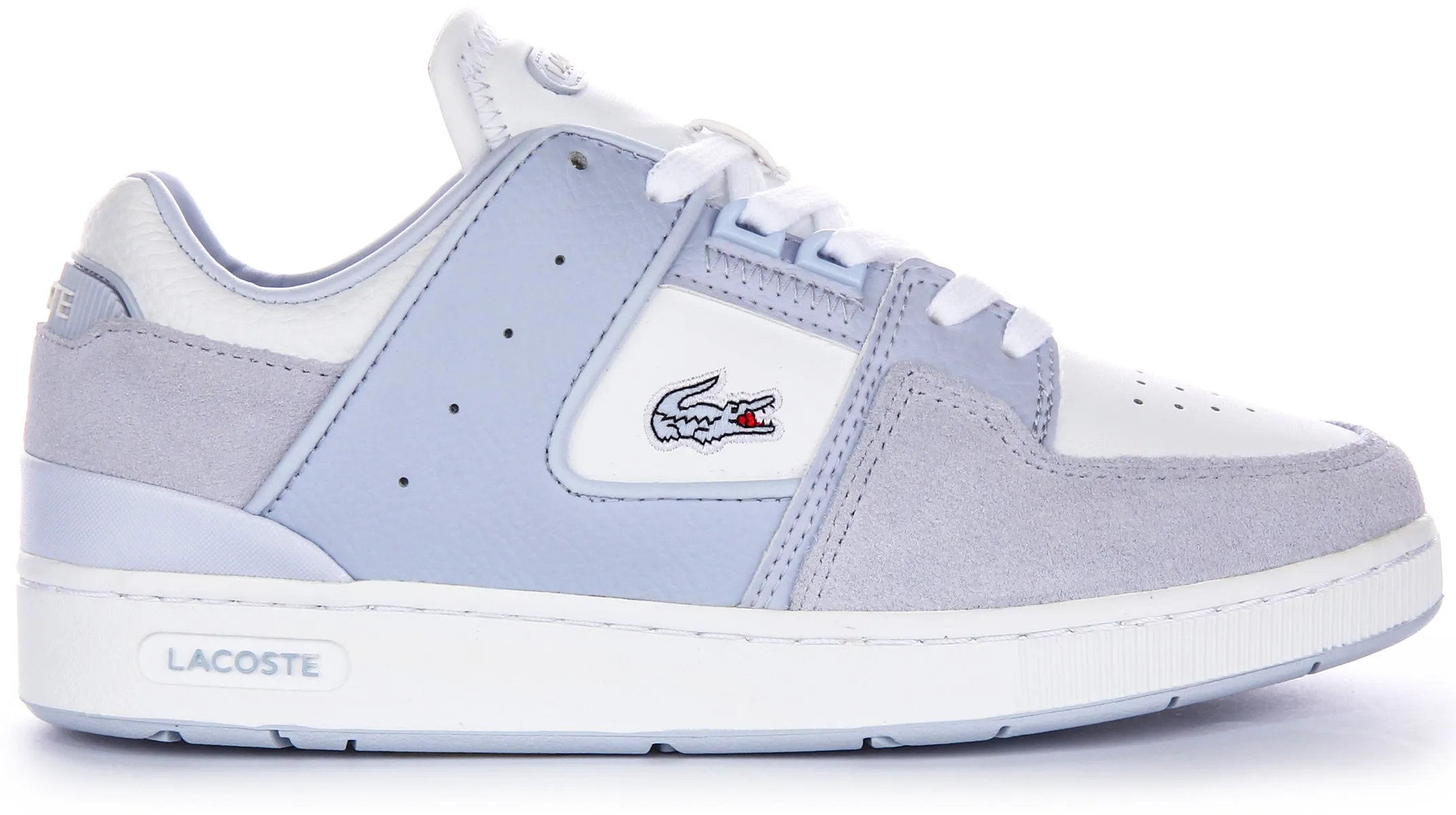 Lacoste Court Cage In White Blue For Women