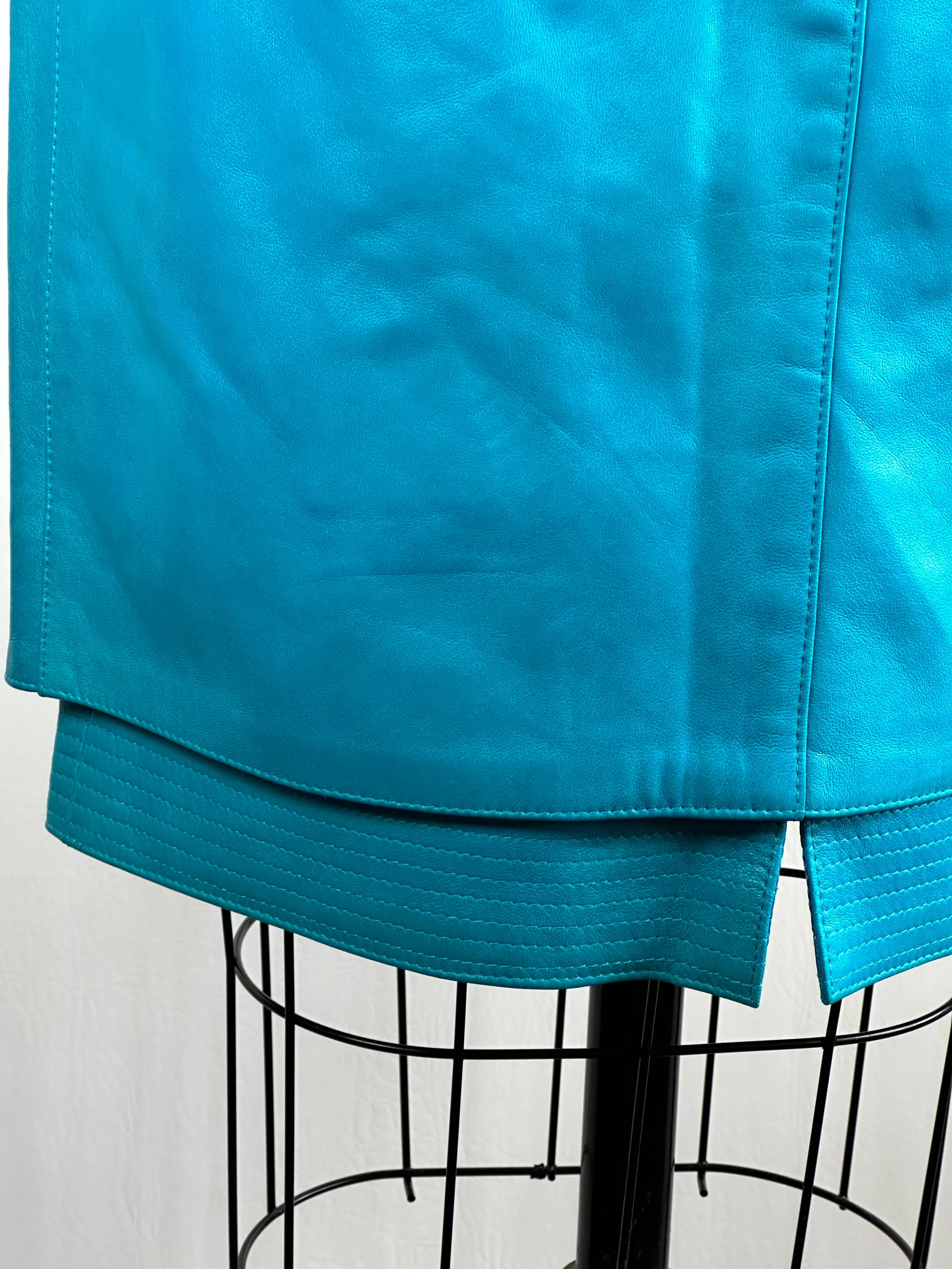 LOUIS FERAUD 80s Turquoise Pencil skirt  Medium