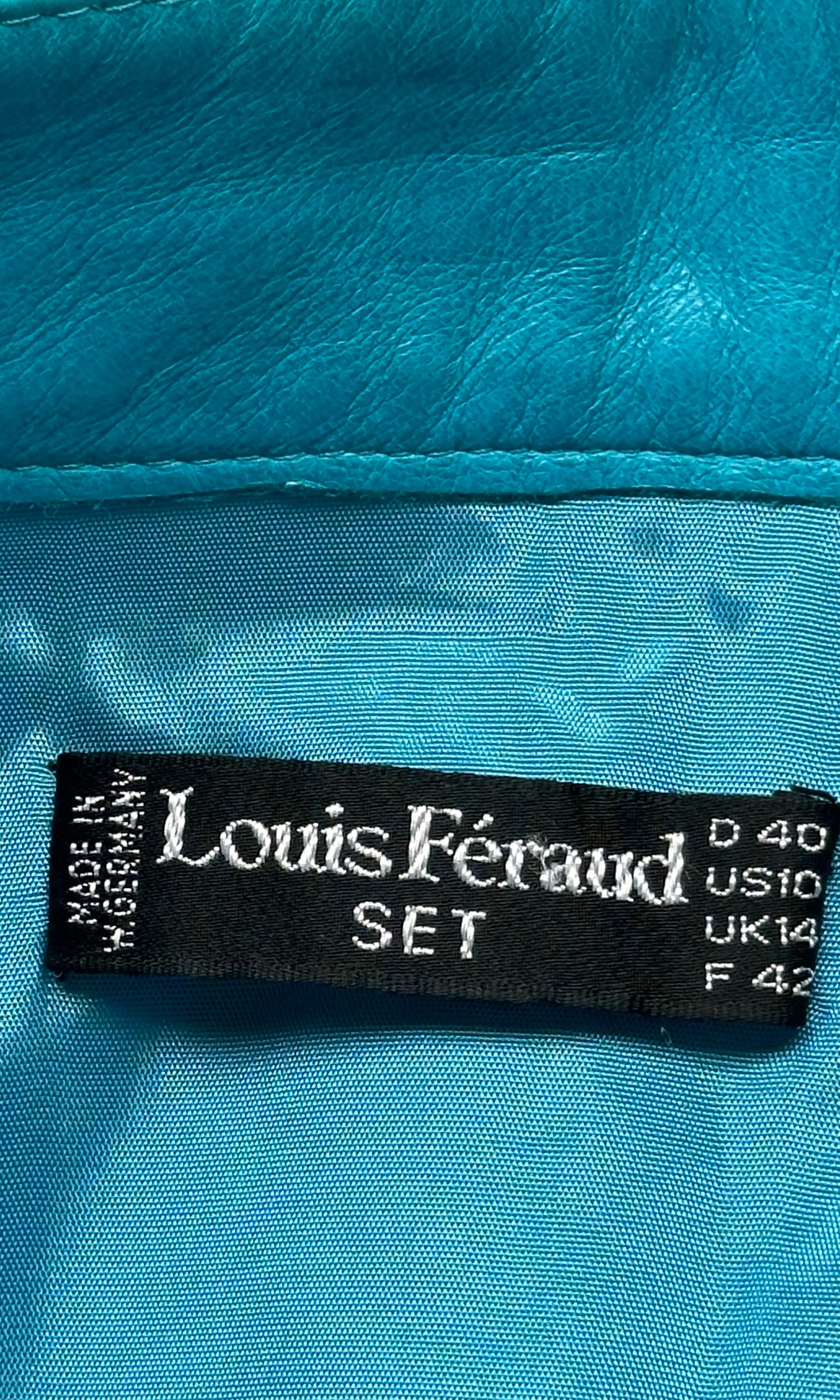 LOUIS FERAUD 80s Turquoise Pencil skirt  Medium