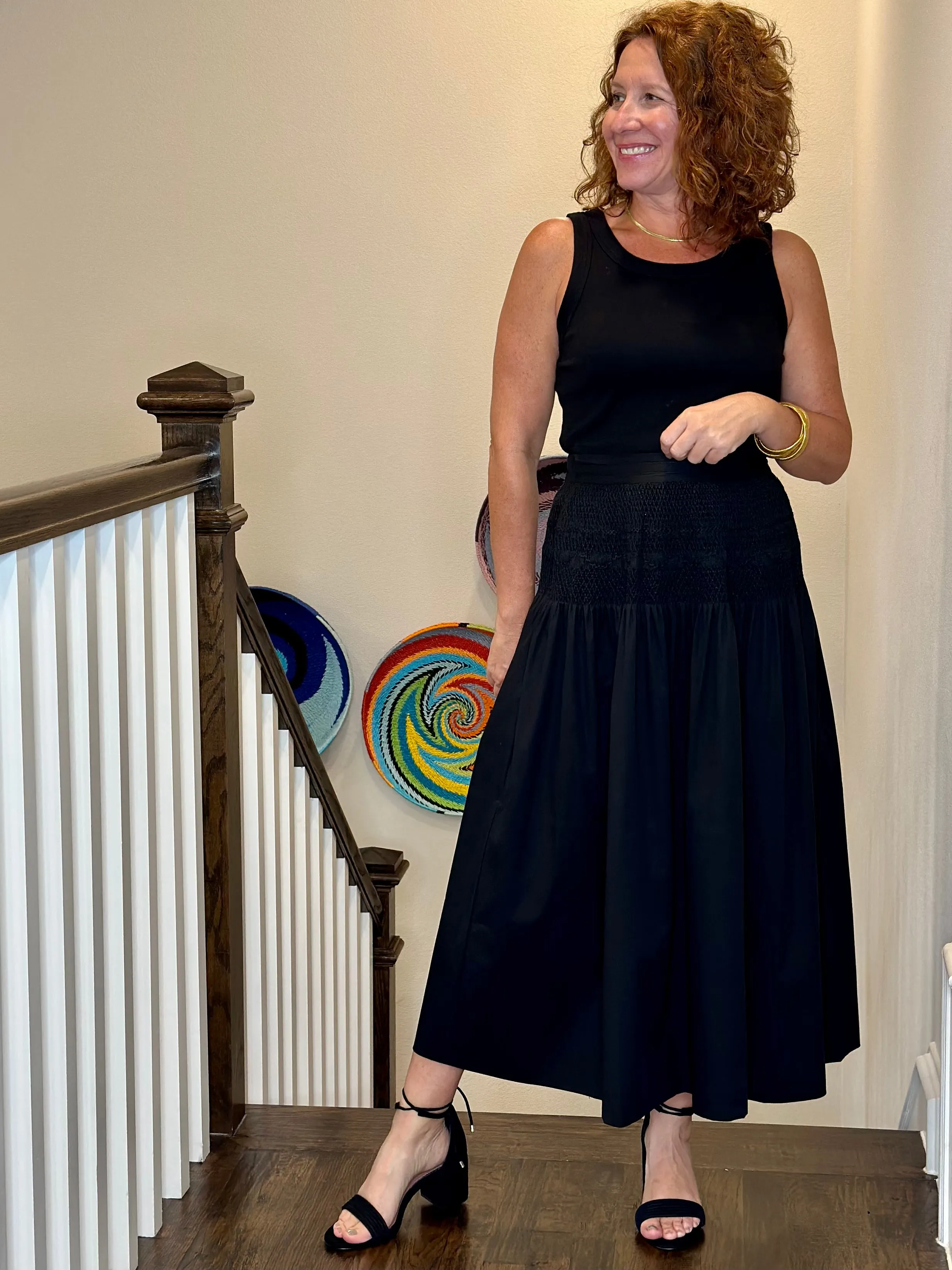 Love Binetti Long Noemi Skirt in Black