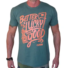 Lucky - OGA Unisex Graphic Tee - Mauka Green Heather