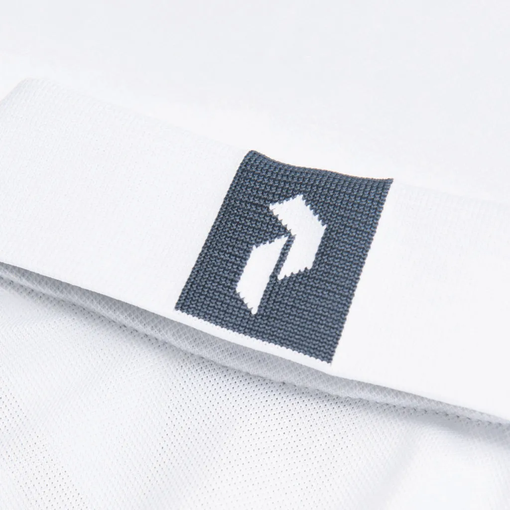 M Tech Solid Polo White