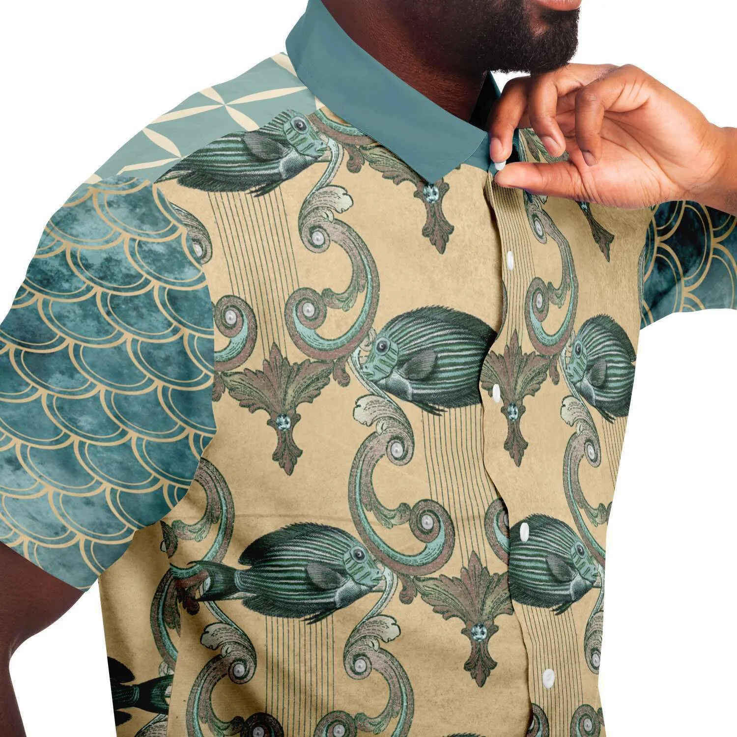 Mermaid's Tale S/S Button Down Shirt