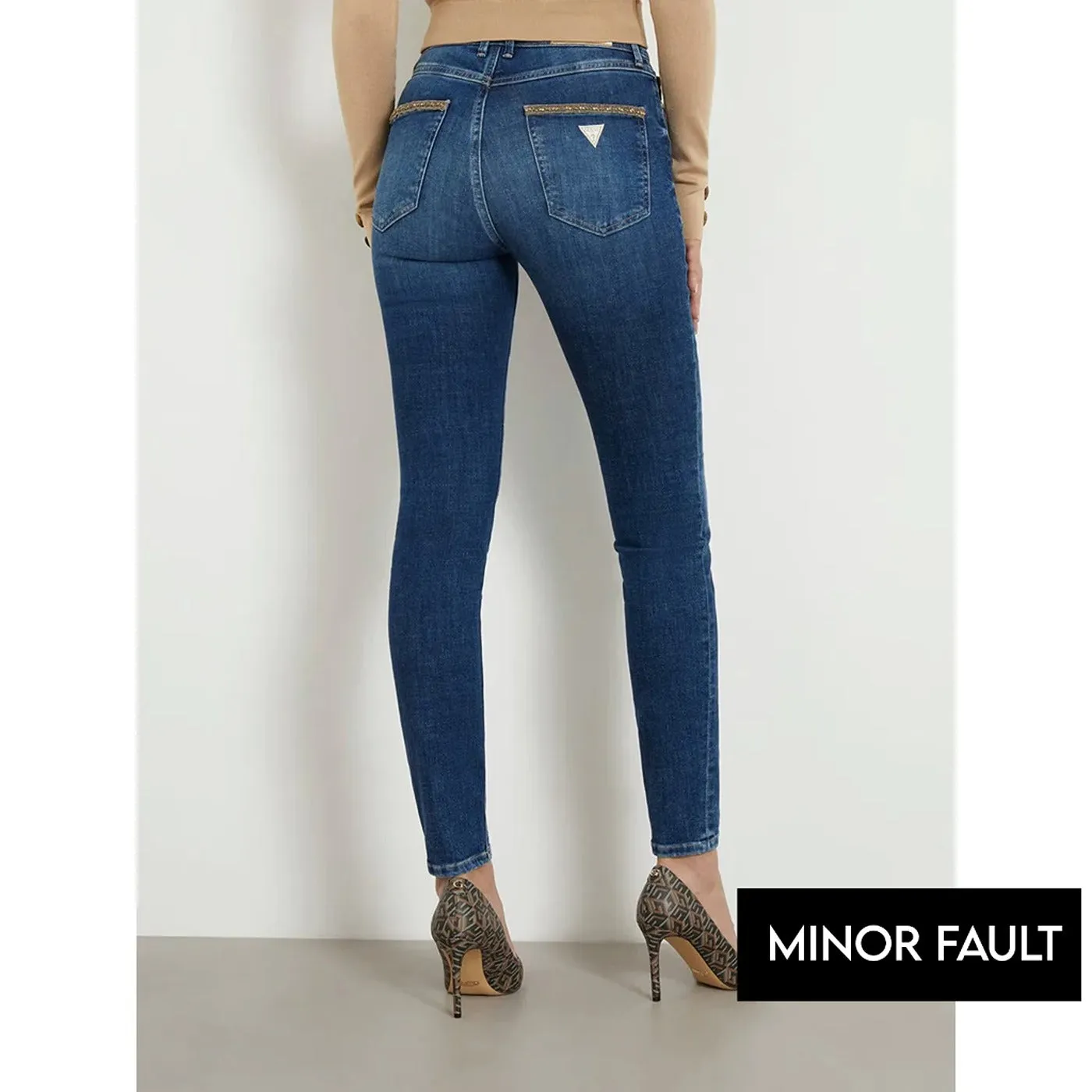 (Minor Fault) Blue High Rise Skinny Jeans