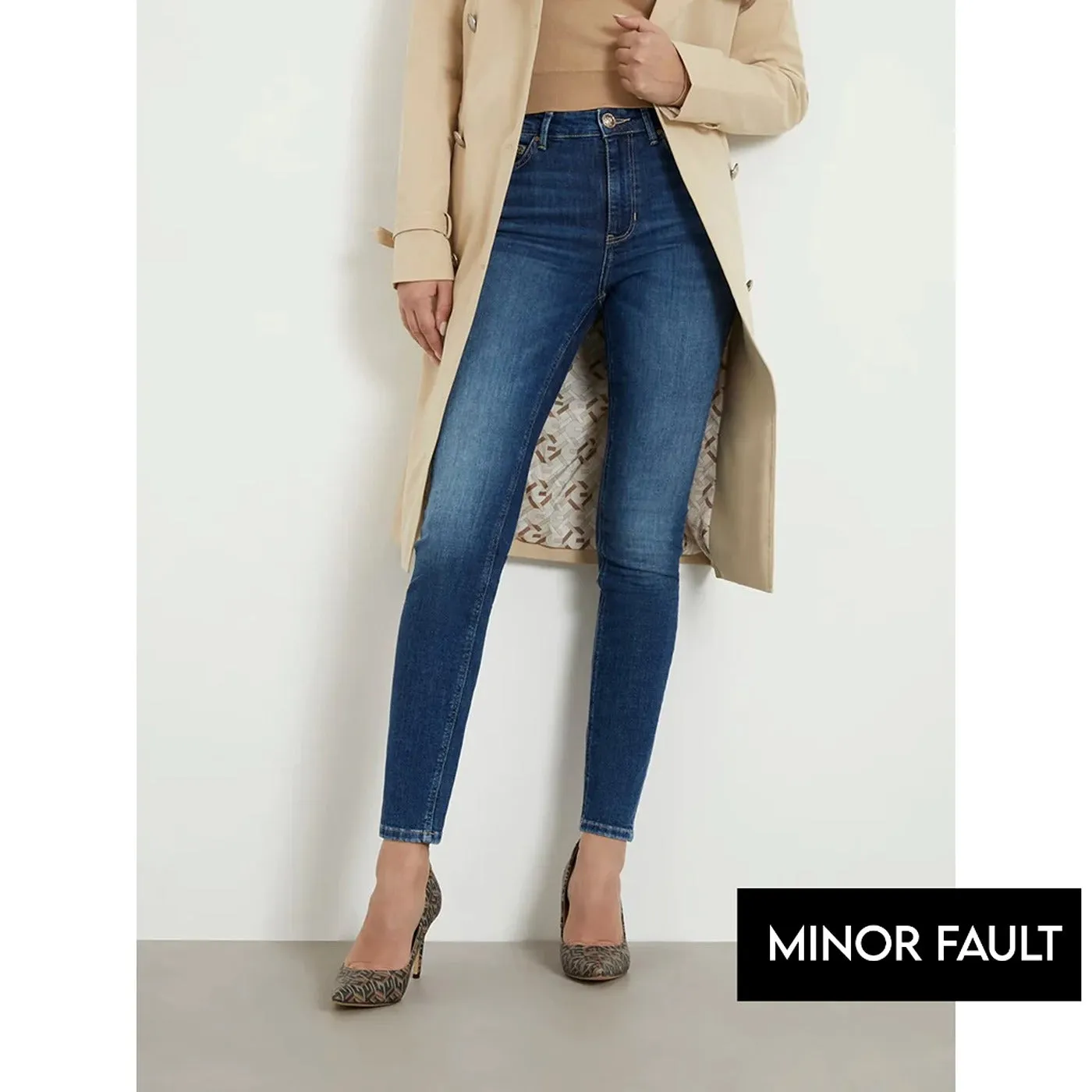 (Minor Fault) Blue High Rise Skinny Jeans