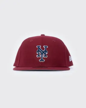 New Era 5950 Bordeaux Blue New York Mets