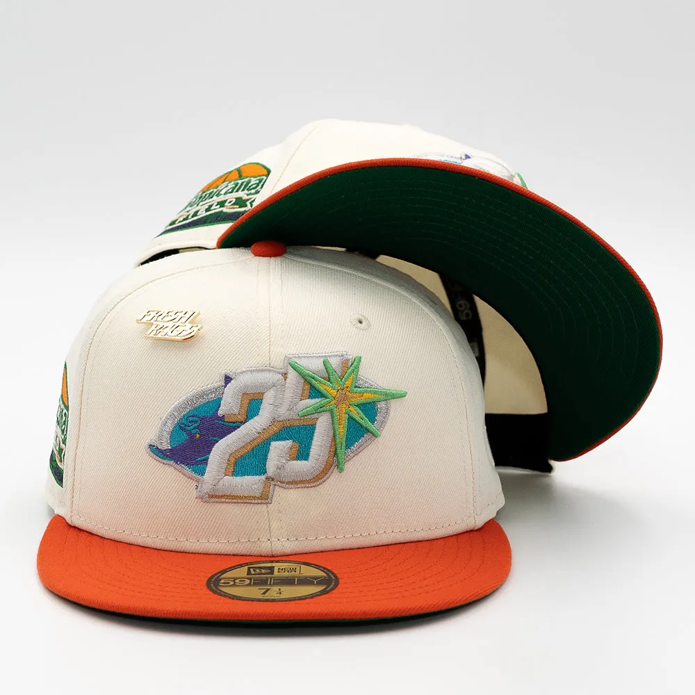 NEW ERA X FRESH RAGS 59FIFTY 25 Seasons TAMPA BAY RAYS TROPICANA FIELD SIDE PATCH