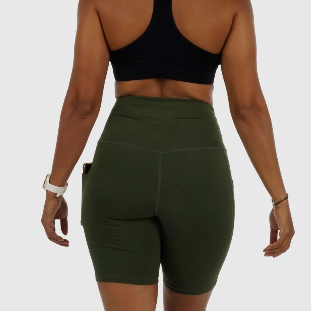 Olive Green Cycling Shorts