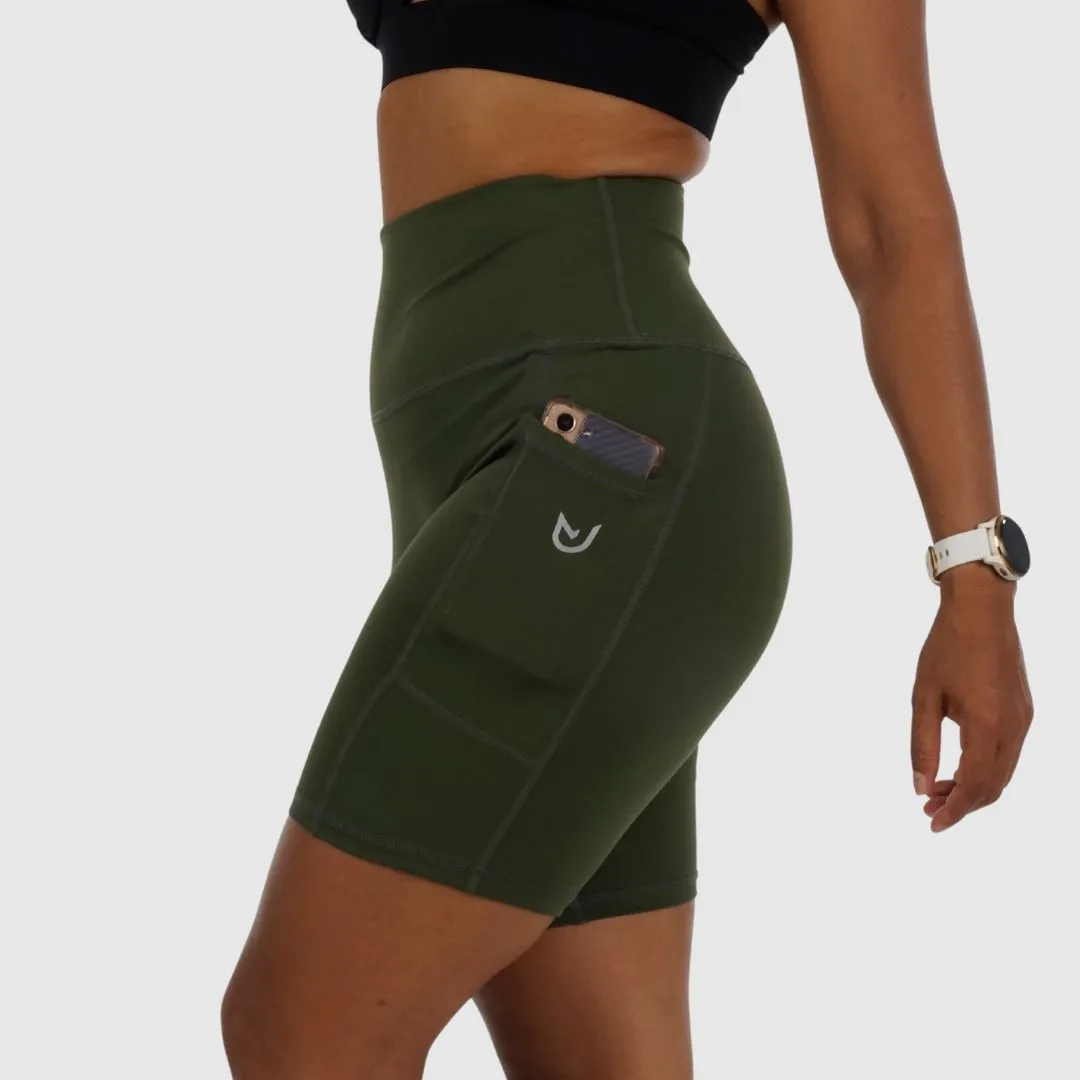 Olive Green Cycling Shorts