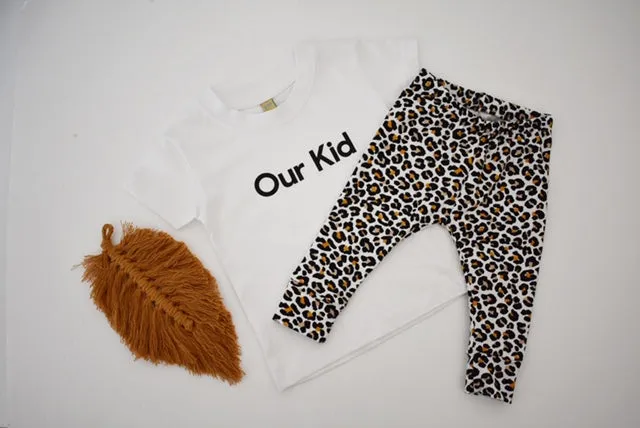 OUR KID x Albie & Sebastian - Leopard baby and toddler leggings