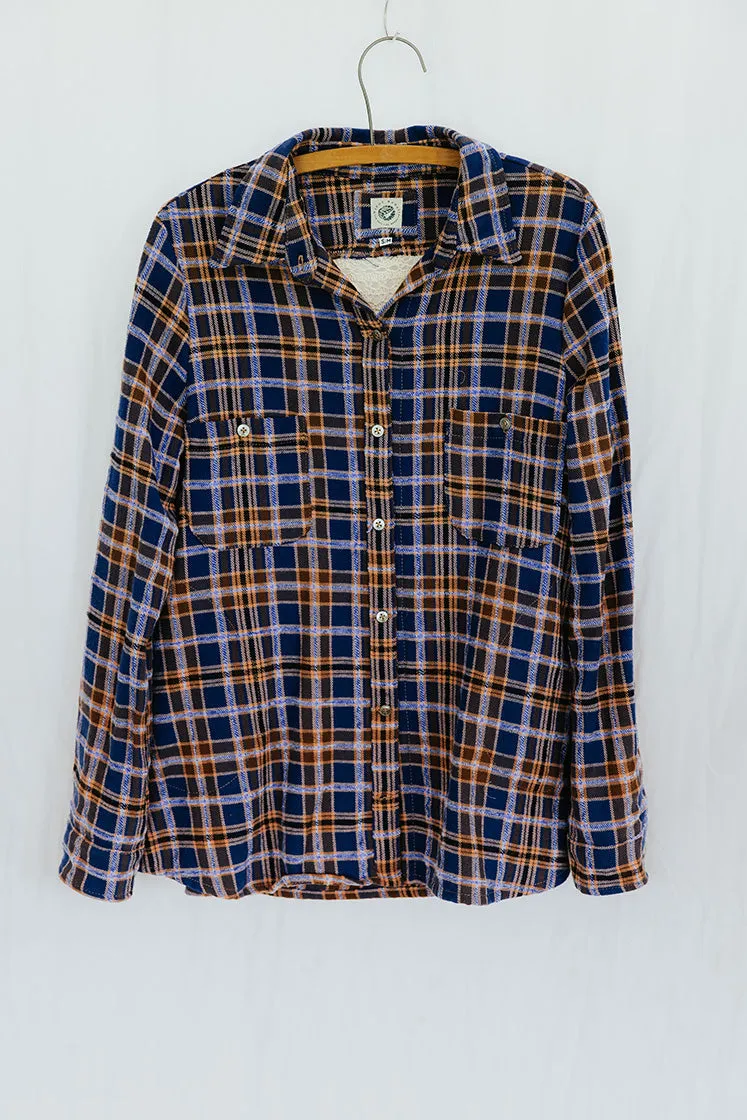 Paragon Boyfriend Flannel - Blue & Yellow