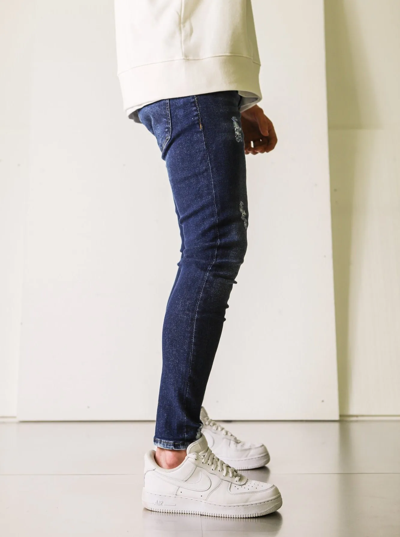 Premium Slightly Ripped Blue Denim