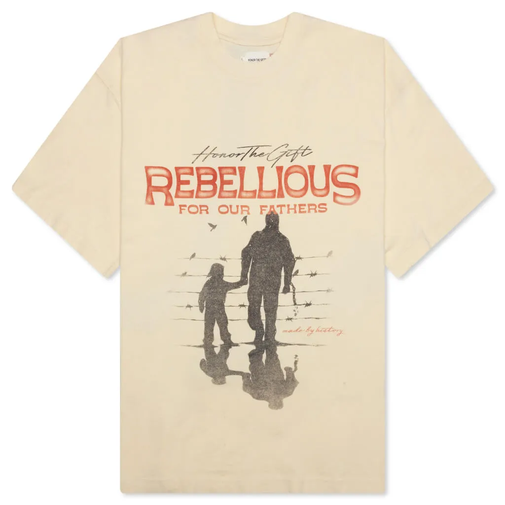 Rebellious for Our Fathers S/S Tee - Bone