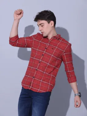 Red Check Casual Shirt