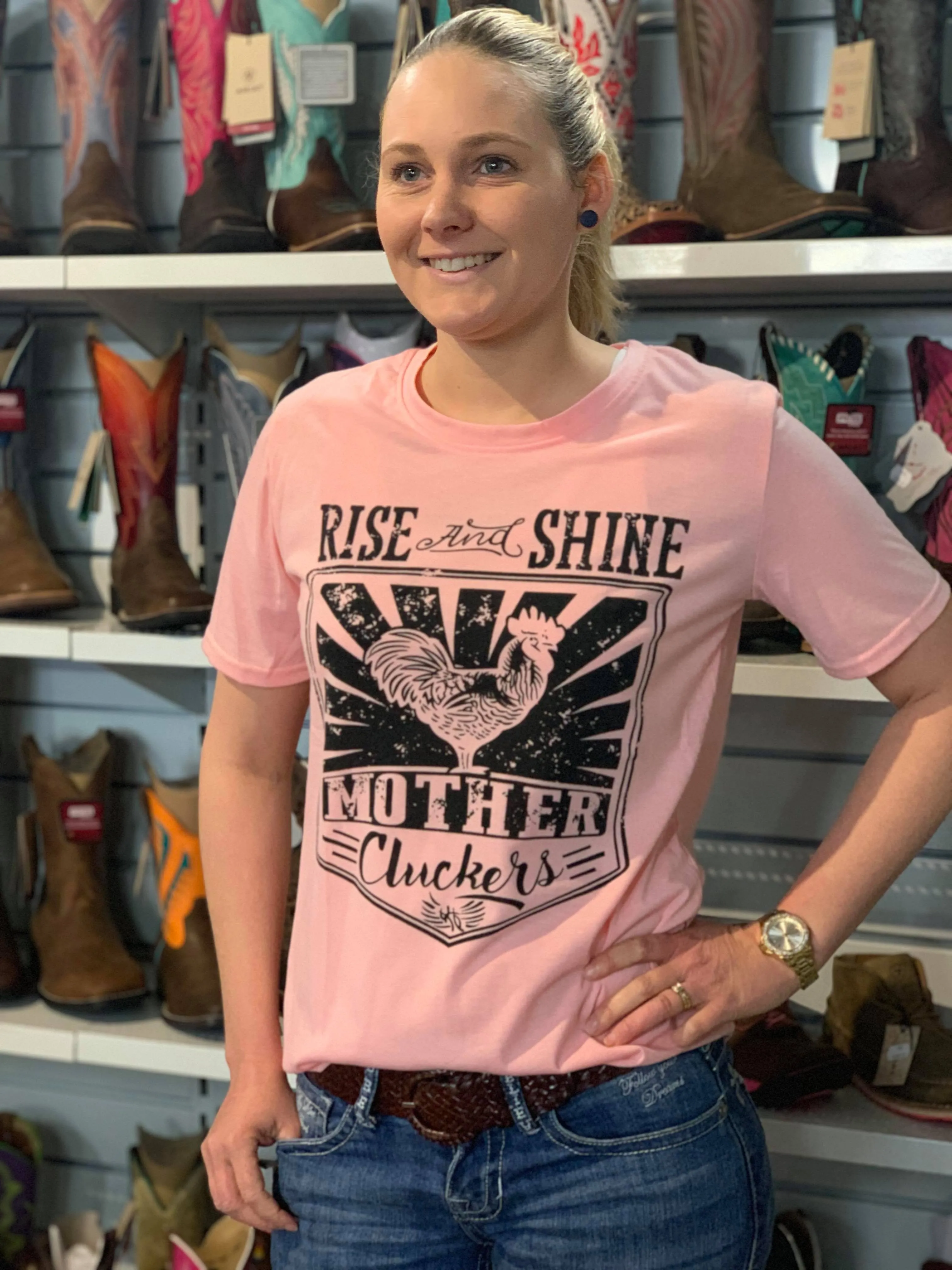 Rise & Shine Mother Cluckers Graphic Tee