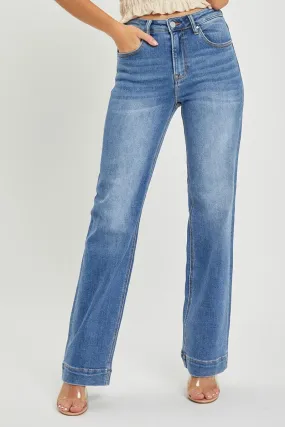 Risen High Rise Straight Jeans