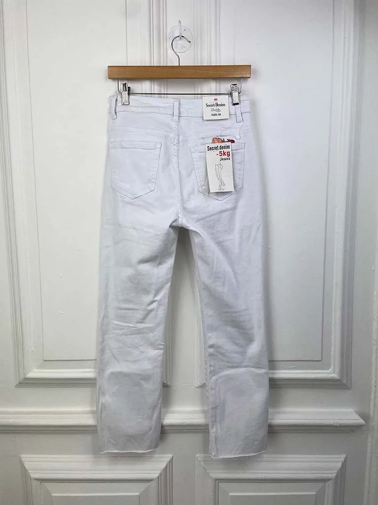 Secret Denim Straight Leg Jeans - White