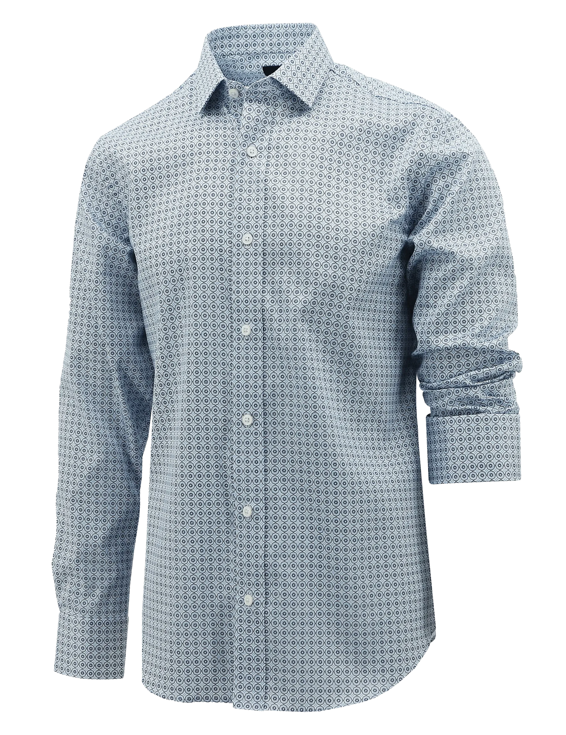 Sel Blue Pattern Shirt