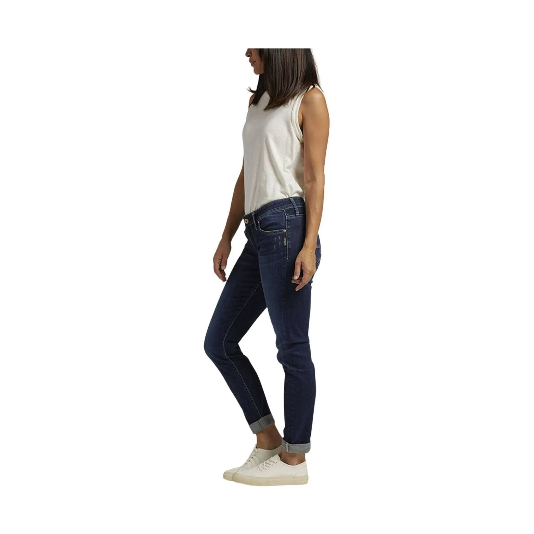 Silver Jeans Women's Boyfriend Mid Rise Slim Leg Jeans - Indigo